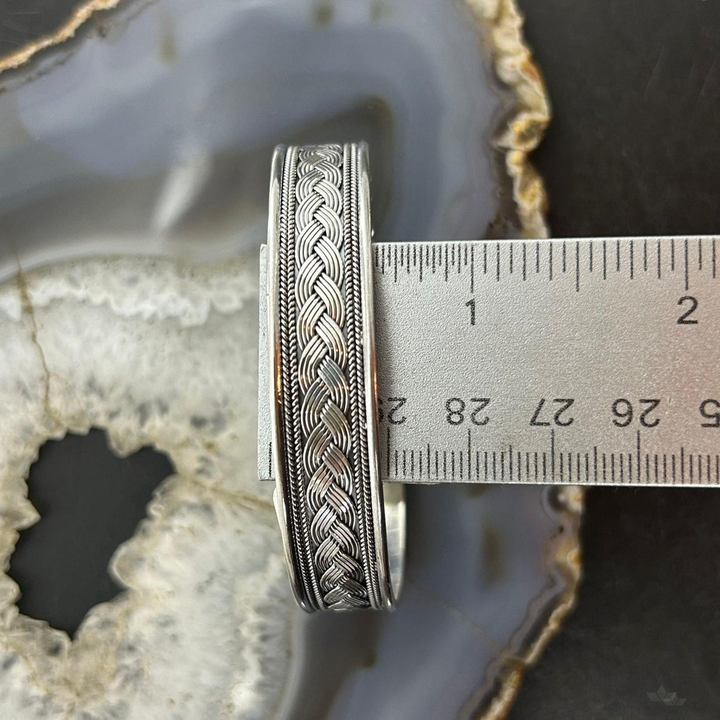 Sterling Silver Flexible & Adjustable Braided Fashion Bracelet For Women #1