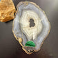 Sterling Silver Malachite With Two Bears In A Forest 20" Necklace For Women