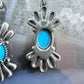 Carolyn Pollack Sterling Silver Turquoise Bow Dangle Dangle Earrings For Women