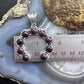 Native American Sterling Silver Rounded Purple Spiny Oyster Naja Pendant For Women