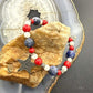 Carolyn Pollack Sterling Silver Multi Gemstone Bead w/Texas Star Charm Bracelet For Women