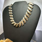 Vintage Sterling Silver Leaf Style 15" Linked Necklace For Women