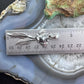 Sterling Silver Southwestern Style White Buffalo Feathers w/Leaves Pendant For Women