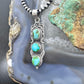 Sterling Silver Southwestern Style 3 Sonora Gold Turquoise Pendant For Women