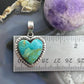 Sterling Silver Southwestern Style Turquoise Decorated Heart Pendant For Women