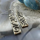 Cheyenne Custer Sterling Silver Tufa Cast Rectangle Dangle Earrings For Women