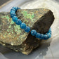 Sterling Silver 6mm Apatite Beads 7" Bracelet For Women