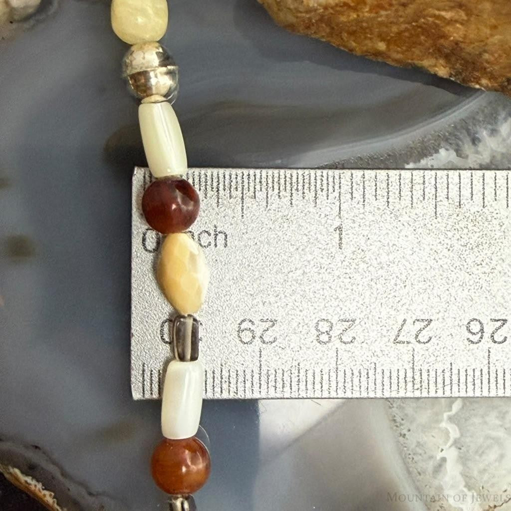 Carolyn Pollack Sterling Silver Multistone Beads 22" Necklace For Women
