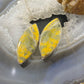 Native American Sterling Silver Marquise Bumblebee Jasper Post Earrings
