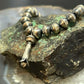 Sterling Silver Navajo Pearl Beads w/Single Squash 8" Bracelet For Women