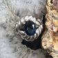 Carolyn Pollack Sterling  Silver Oval Faceted London Blue Topaz Ring Size 8.25 For Women