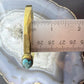 Vintage Native American Thick and Solid Brass Turquoise Bracelet For Women