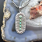 Sterling Silver Southwestern Style Turquoise &Silver Teardrop Cluster Pendant For Women