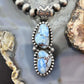 Native American Sterling Silver Double Golden Hill Turquoise Pendant For Women