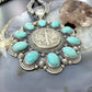 Genuine 90% Silver Walking Liberty Half Dollar Coin w/Turquoise Unisex Pendant