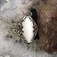Carolyn Pollack Sterling Silver Marquise White Jasper Decorated Ring Size 8.25 For Women