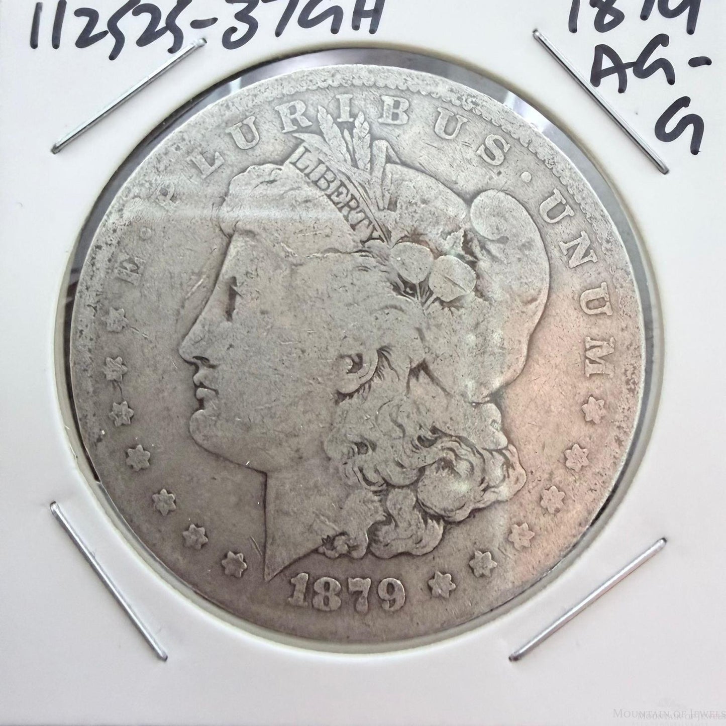 US 18879 90% Morgan Silver Dollar AG-G #112525-37GH