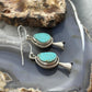 Sterling Silver Southwestern Style Turquoise Squash Blossom Dangle Earrings For Women #4