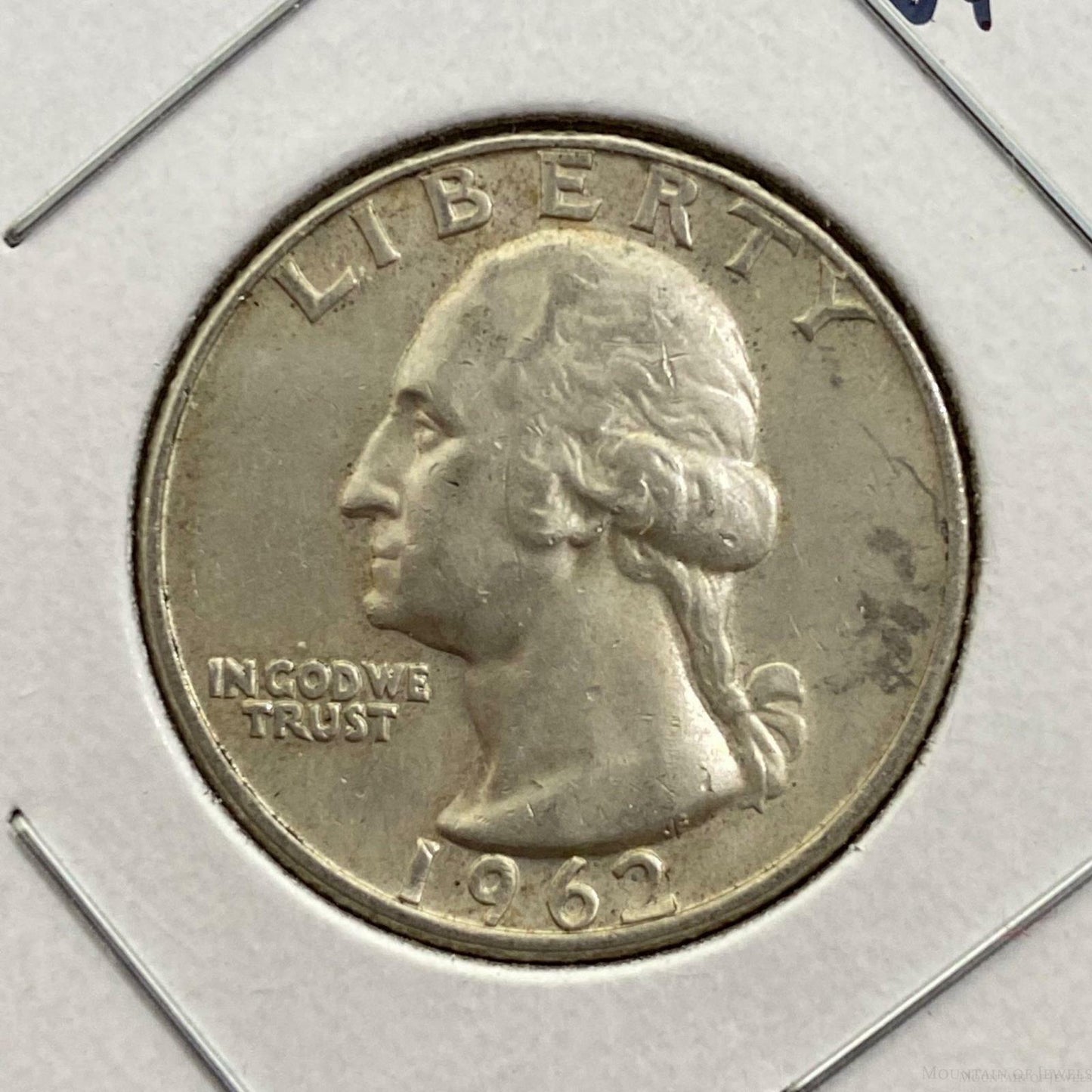 1962-D US Washington Quarter Dollar Coin .900 Silver VF-EF #122221-10