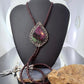 Sterling Silver Southwestern Style Large Teardrop Ruby Zoisite Bolo Tie For Men