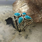 Carolyn Pollack Sterling Silver 4 Sleeping Beauty Turquoise Decorated Cluster For Women