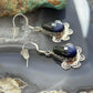 Clifton Aguilar Sterling Silver Teardrop Multistone Inlay Dangle Earrings For Women #1