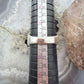 Native American Sterling Silver Lapis Decorated Bar Ring Size 11 For Men