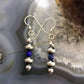 Carolyn Pollack Sterling Silver Navajo Pearl & Lapis Bead Dangle Earrings For Women