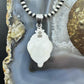 Sterling Silver Southwestern Style Oval Turquoise Leaves Decorated Pendant For Women