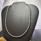 Sterling Silver Southwestern Style 5 mm Navajo Pearl Beads 18"-20" Necklace For Women