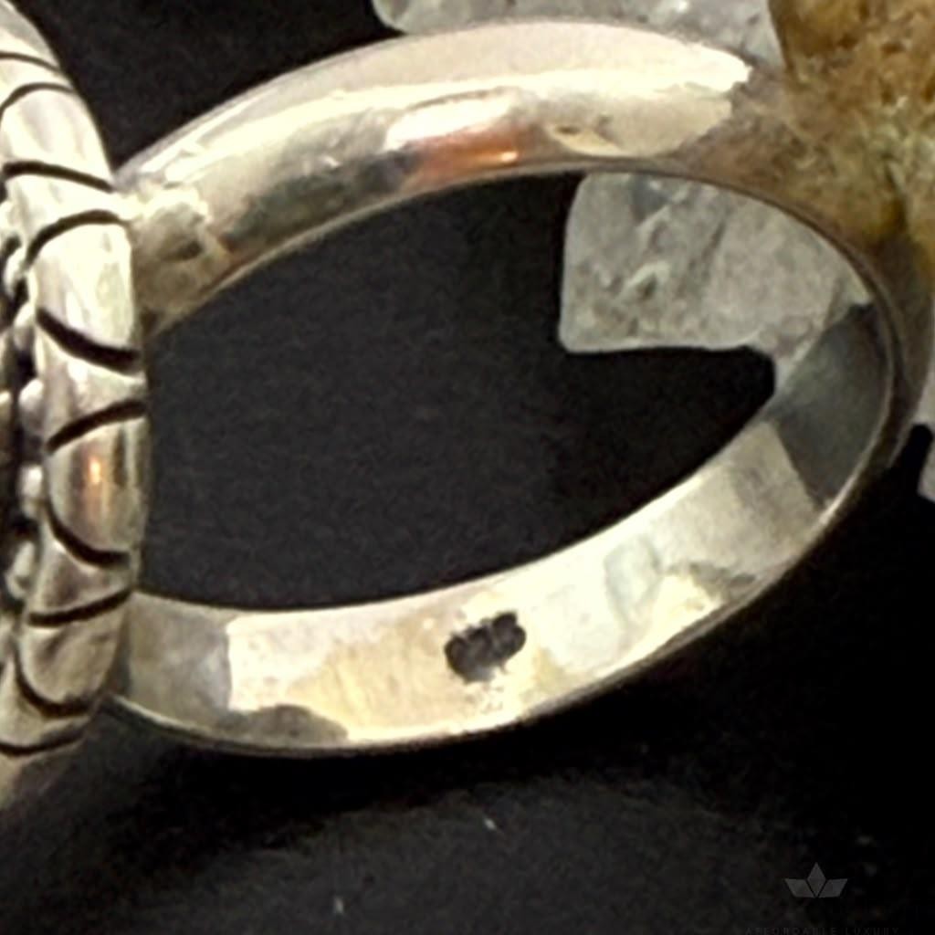 Sterling Silver Southwestern Style Teardrop Golden Hill Turquoise Ring Size 5 For Women