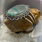 Sterling Silver Southwestern Style Oval Chrysocolla Decorated Bracelet For Women