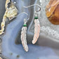 Anthony Gatewood Sterling Silver & Malachite Bead Feather Dangle Earrings For Women