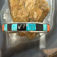 Vintage Earl Bowekaty Zuni Native American Silver Inlay Bracelet For Women