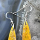 Sterling Silver Teardrop Bumblebee Jasper Slab Dangle Earrings For Women #172