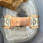 Wylie Secatero Navajo Sterling Silver & Copper Stamped Bracelet For Women