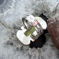 Sterling Silver Southwestern Style Atlantisite Decorated Bar Ring Size 8.5 For Women