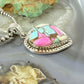 Sterling Silver Southwestern Style Cotton Candy Heart Pendant For Women