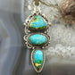 Sterling Silver Southwestern Style 3 Sonora Gold Turquoise Decorated Pendant For Women #4