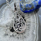 Carolyn Pollack Sterling Silver Pear Lapis & Clear Quartz Doublet Pendant W/Necklace For Women