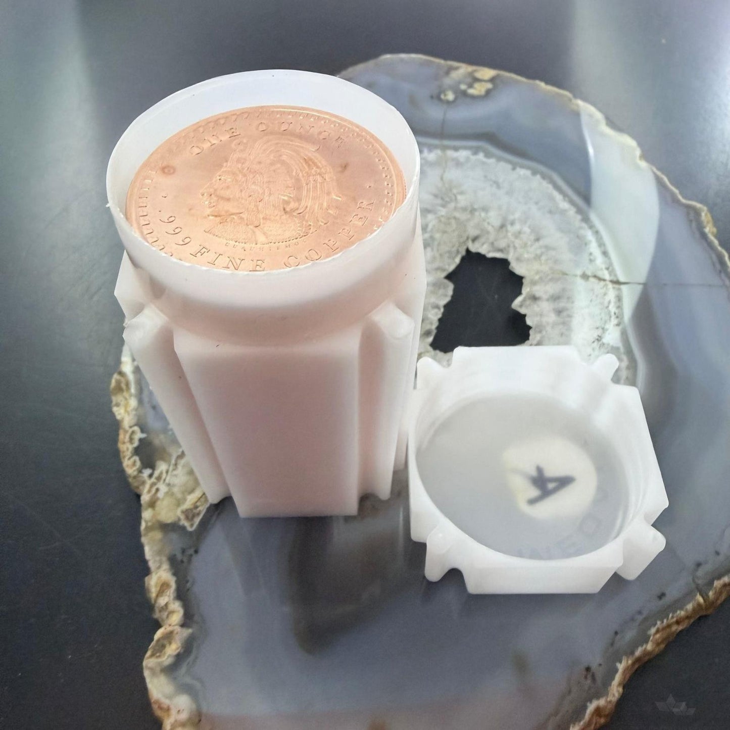 New Tube of 20 One AVDP Ounce .999 Fine Copper Mexico Cuauhtemoc Rounds Mint