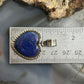 Sterling Silver Southwestern Style Lapis Heart Decorated Pendant For Women #4