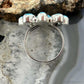 Sterling Silver Southwestern Style Mohave Turquoise Cluster Ring Size 7.5 For Women