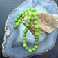 Sterling Silver Southwestern Style 10mm Peridot Beads 16" Necklace For Women