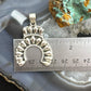 Southwestern Style Sterling Silver Decorated Cluster Naja Pendant For Women