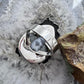 Sterling Silver Southwestern Style Large Teardrop Dendrite Agate Ring Size 10 For Women