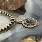 Sterling Silver Southwestern Style Oval Labradorite Decorated Charm/Pendant For Women