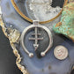 Gary Custer Sterling Silver Tufa Cast Cross Naja Unisex Pendant w/Leather Cord