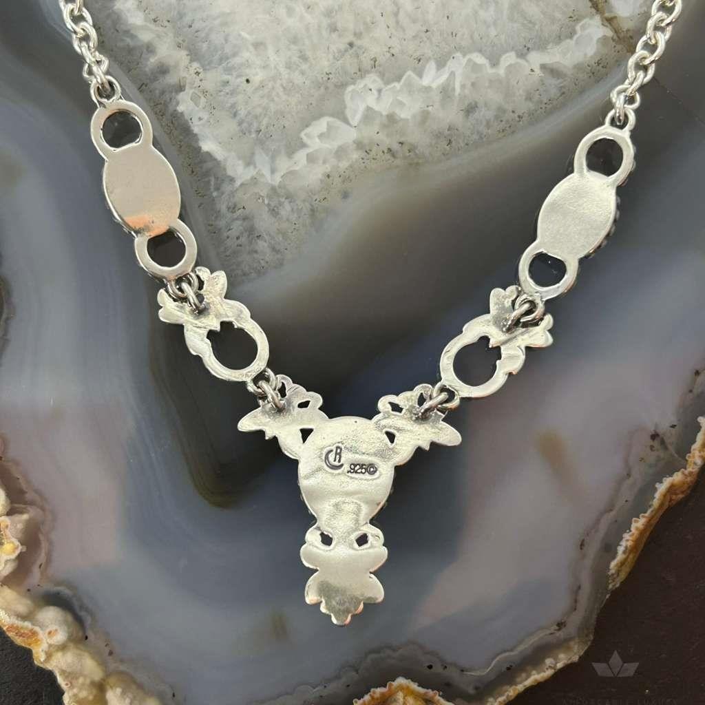 Carolyn Pollack Sterling Silver Blue Lace & Rhodochrosite Necklace For Women