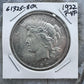 1922 US 90% Peace Silver Dollar F-VF #61325-8OX